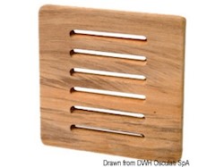 Frontalino protezione teak 125x125 mm