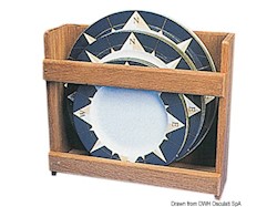 Porta 12 piatti teak