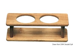 Porta 2 bottiglie teak