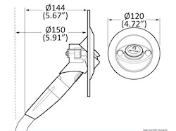 Doccia Twist calda/fredda angolata grigia