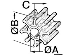 Girante MERCURY 4/5 HP