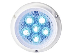 Luce subacquea tonda 134 mm blu