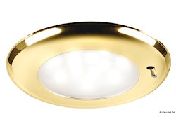 Plafoniera LED incasso SOLE ghiera dorata switch