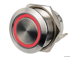 Interruttore FLAT inox ON-OFF 12/24 V rosso