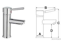 Miscelatore ceramico Diana per lavelli bagno