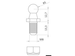Pallina fissaggio molle gas