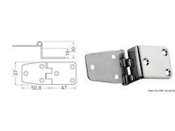 Cerniera inox 97,8x37 mm