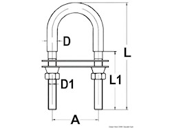 Cavallotto con dado sicurezza M10