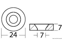 Anodo alluminio Ø mm 24 Yamaha