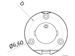 Boccola da incasso con cerniera inclinata 6°