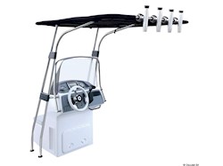 T-Top in lega leggera 1700x1400x2010 mm Nero