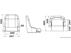 Sedile compatto da rivestire con flip up H51