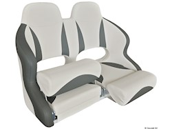 Doppio sedile anatomico flip up H99 Grigio chiaro/scuro